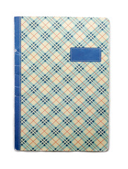 blue notebooks isolated on white
