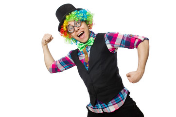 Clown isolated on the white background
