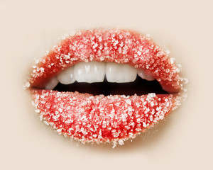 Obraz premium lips and sugar