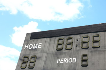 Scoreboard in a Football Pitch