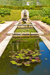 Fountain in Palacio de Cristal Gardens, Porto, Portugal.