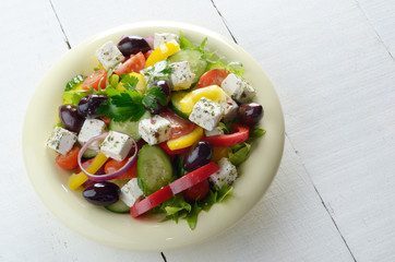 Homemade greek salad