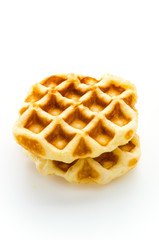 Waffle isolated on white background