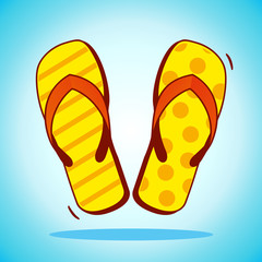 Vector beach slippers