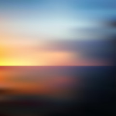 Ocean blurred landscape