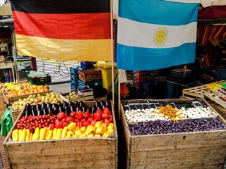 world cup 2014 themed fruit stand