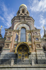 Fototapeta na wymiar Church of the Spilled Bood, St Petersburg, Russia