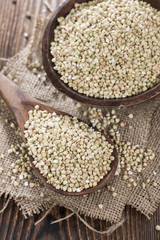 Buckwheat in a Wooden Spoon