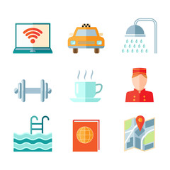 Set of hotel icons