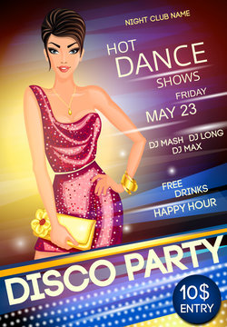 Disco party poster