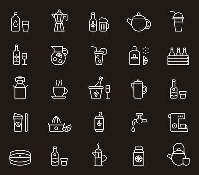 Drinks & Beverages icon set