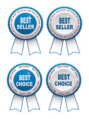 Bestseller  and best choice labels.