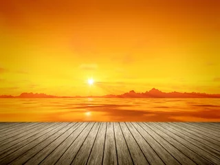 Zelfklevend Fotobehang gouden zonsondergang © magann