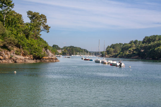 La ria de l'Aven &agrave; Port Manech, Finist&egrave;re, Bretagne