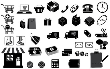 Set of Online shopping icons