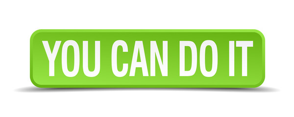You can do it green 3d realistic square isolated button