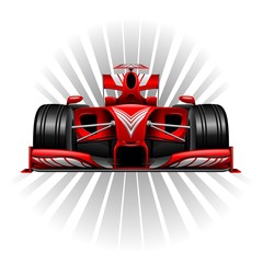 Voiture de course rouge de Formule 1