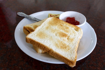 Breakfast of toast