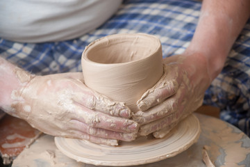 Hands of a potter