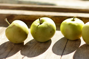 Apples and warm sunlight