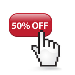 Fifty Percent Off Button