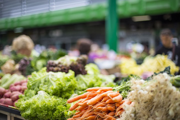 Fresh vegetables on the market