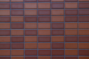 赤いタイル　壁　Red tile wall