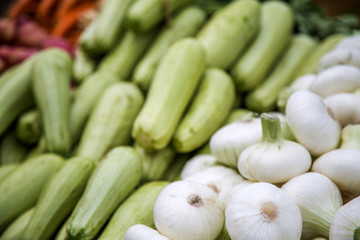 Fresh vegetables on the market