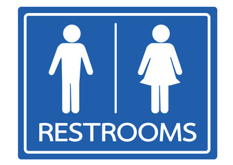 Restroom Symbol Male and Female  Icon