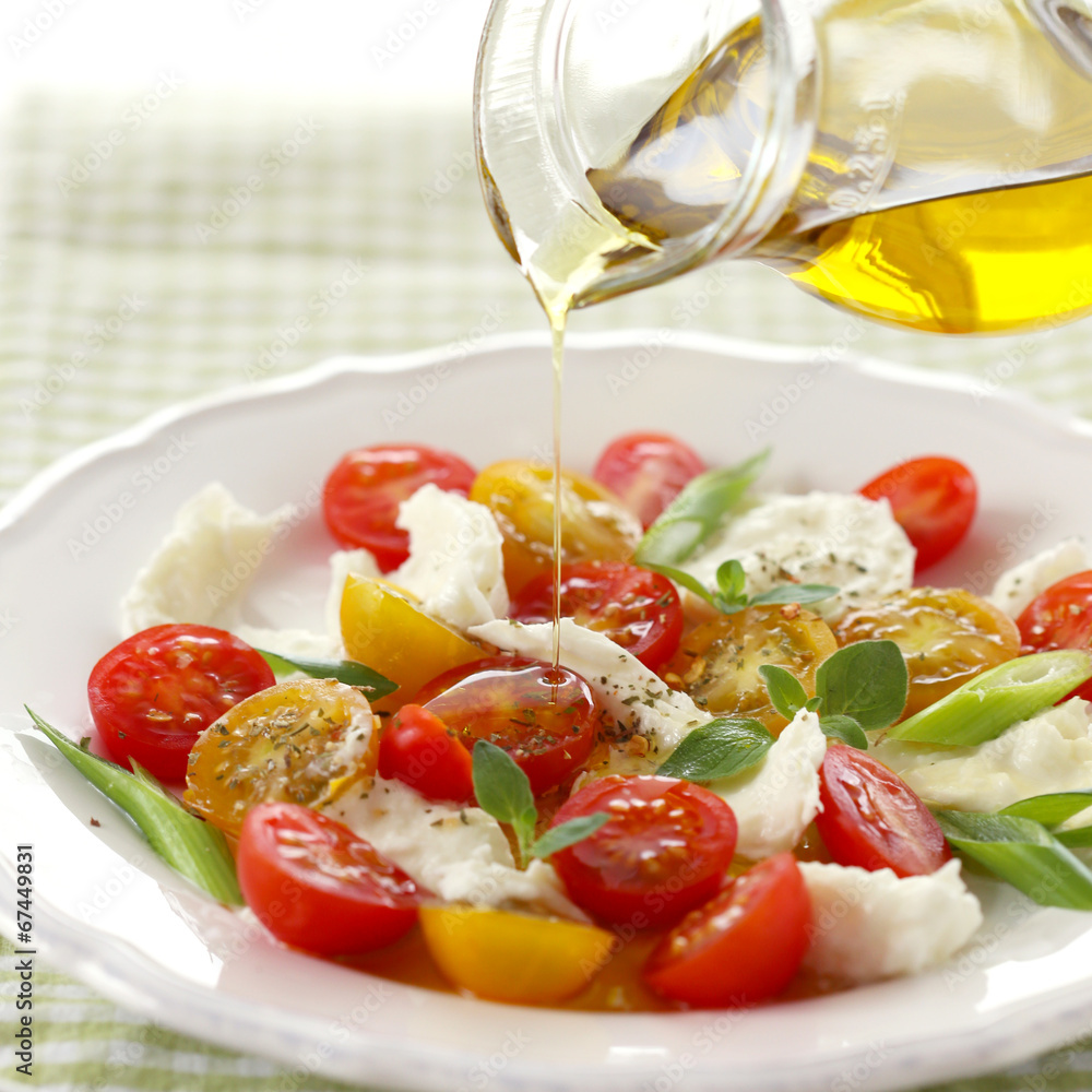 Canvas Prints olive oil on caprese