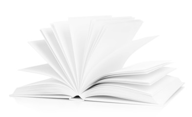 Blank book isolated on white