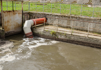 city sewage waste water and garbage flow pipe tube
