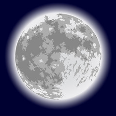 Full moon. Vector illustration.