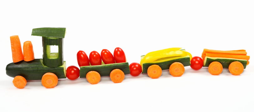 vegetable train