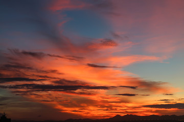 Sunrise with beautiful sky at twilight time