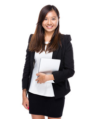 Asian business woman with digital tablet