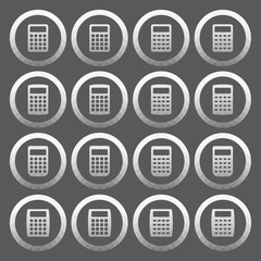 Vector of transparent icon, calculator set