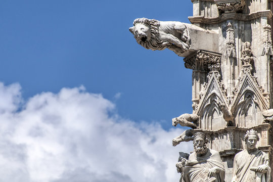 Gargolla della cattedrale di Santa Maria Assunta, Siena, Italia