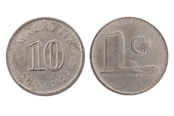 1977 10 sen Malaysia coin © Eakkapon Sriharun