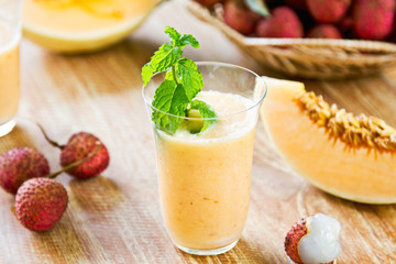 Lychee with Melon smoothie