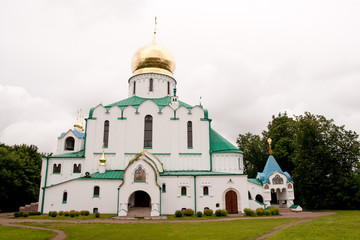 Fototapeta na wymiar Cathedral of Our Lady Feodorovkaya, Tsarskoe Selo
