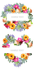 Obraz na płótnie Canvas Set of Two Floral Tags