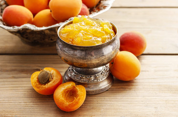 Bowl of apricot jam