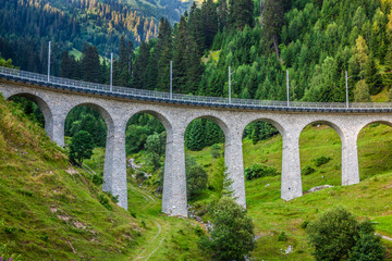 Fototapeta na wymiar Swiss railway. Switzerland.