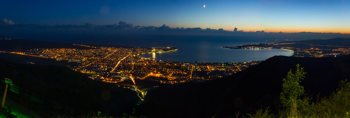 Gelendzhik skyline at night