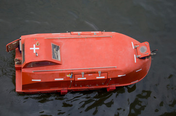 Lifeboat at sea