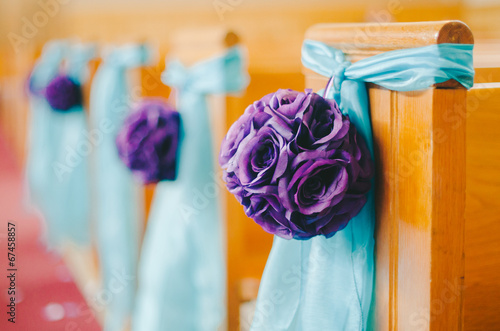 Aqua Blue Purple Church Wedding Aisle Decor Aqua Blue Purple Church Wedding Aisle Decor