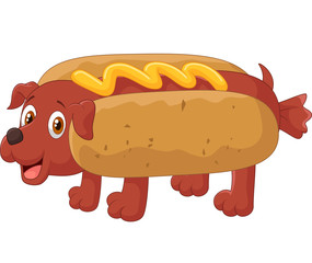 Hot Dog Cartoon Character