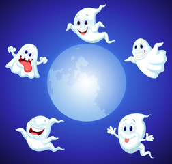 Halloween ghost cartoon