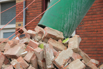 Bricks in a dumpster